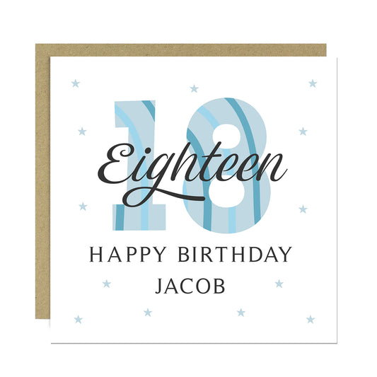 Personalised 18th Birthday Cards For Men Brother Son Grandson
