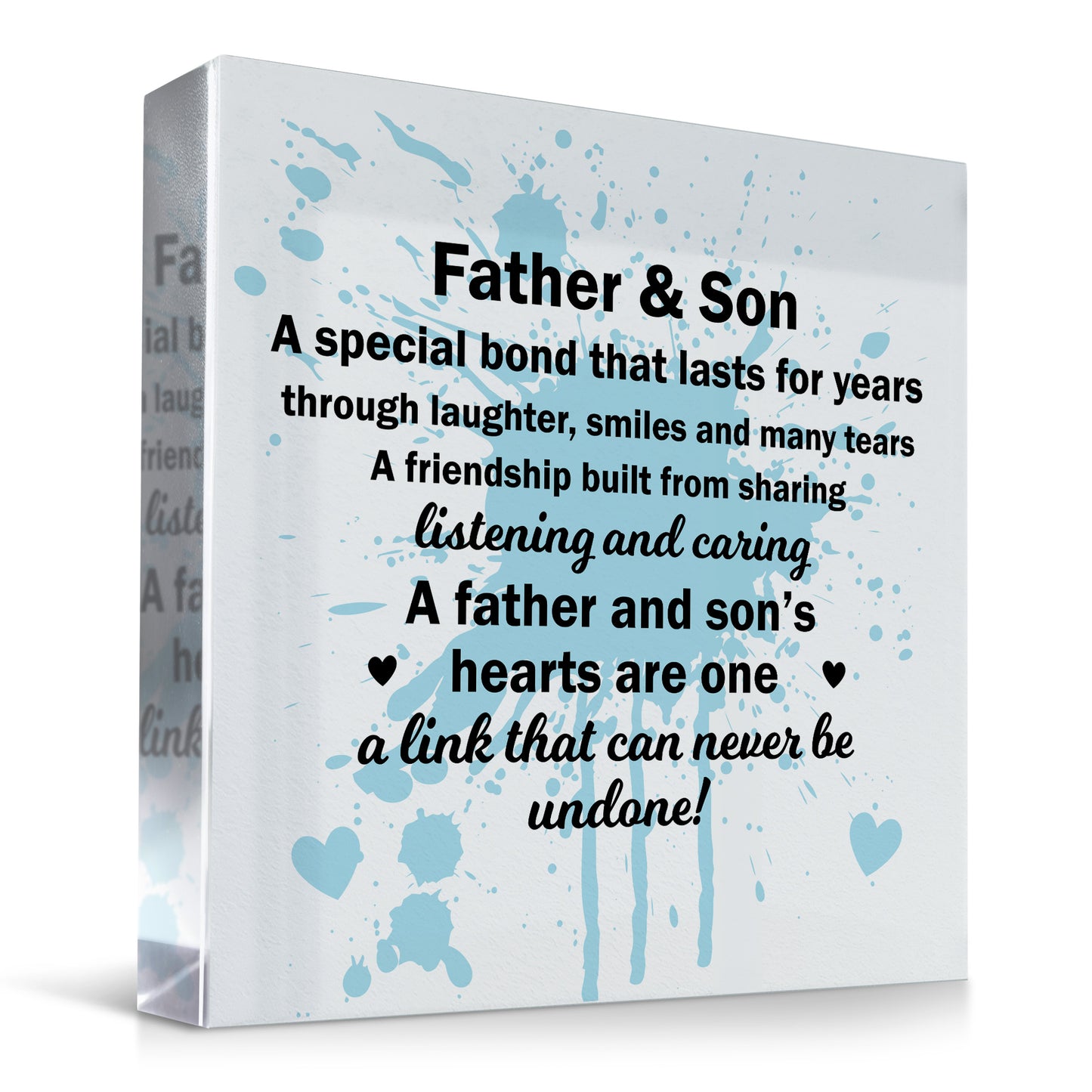 Father and Son Plaque Dad and Son Gifts Fathers Day Gift for Dad