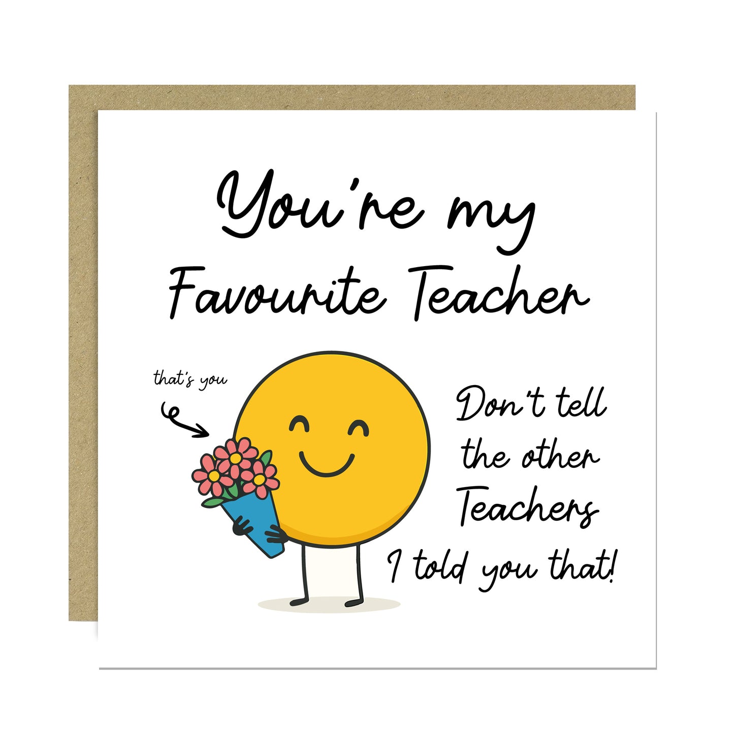 Best Teacher Card From Children End of Term Thank You Card