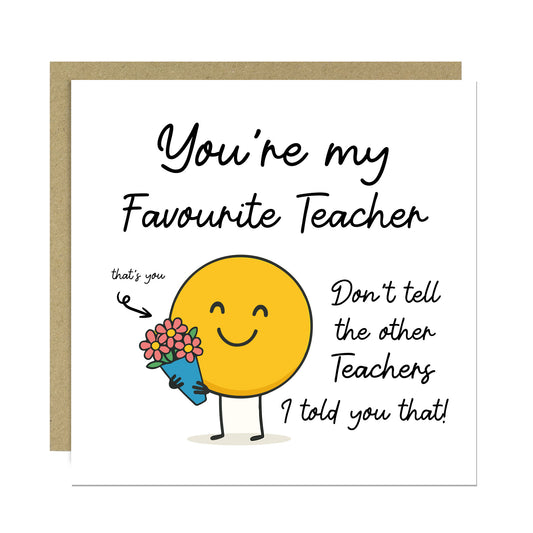Best Teacher Card From Children End of Term Thank You Card