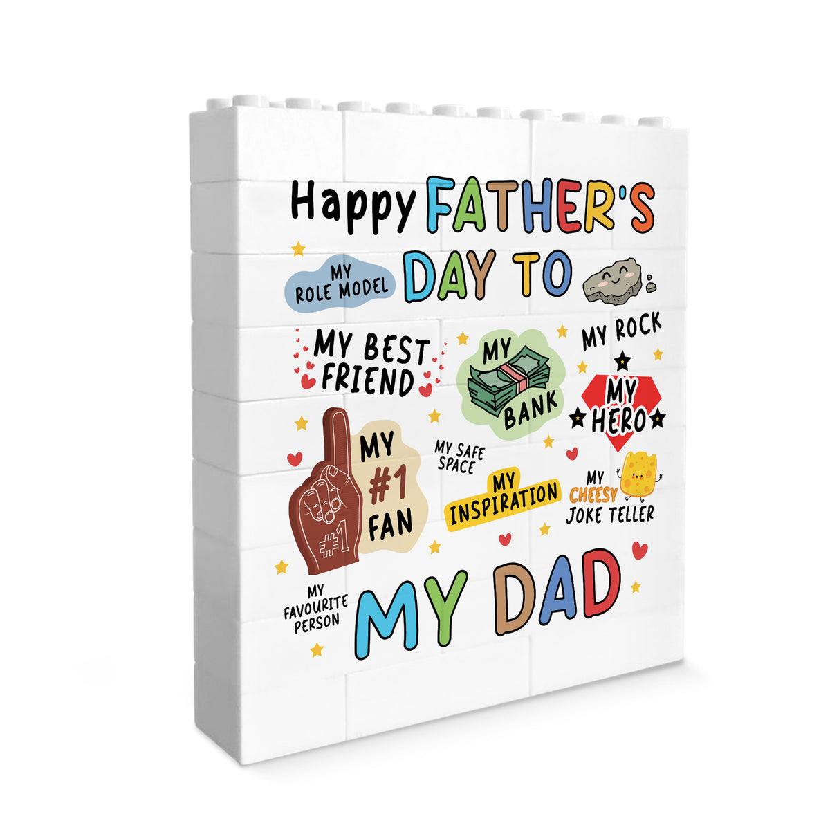 Gift For Dad For Fathers Day Dad Building Block Dad Plaque Gift