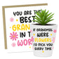Gift For Grandma Birthday Christmas Card And Flower Pot