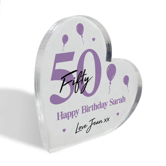 PERSONALISED 50th Birthday Gifts For Women Mum Sister Auntie Nan