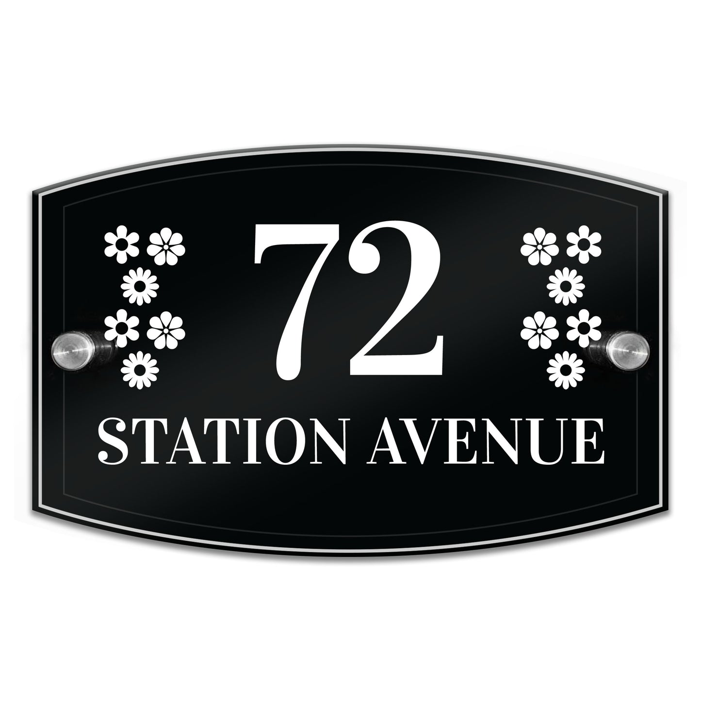 Personalised Acrylic House Sign Custom Door Number And Road Name