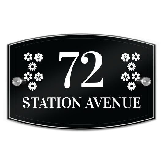 Personalised Acrylic House Sign Custom Door Number And Road Name