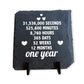 1st Anniversary Gift For Husband Wife SLATE Sign Novelty 1 Year