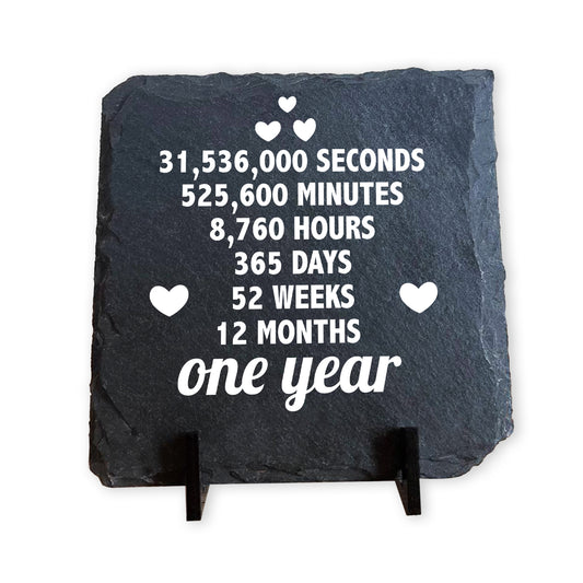 1st Anniversary Gift For Husband Wife SLATE Sign Novelty 1 Year