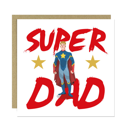 Super Dad Card For Fathers Day Birthday Superhero Card For Dad