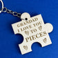 Grandad Keyring Engraved Gift For Fathers Day From Daughter Son