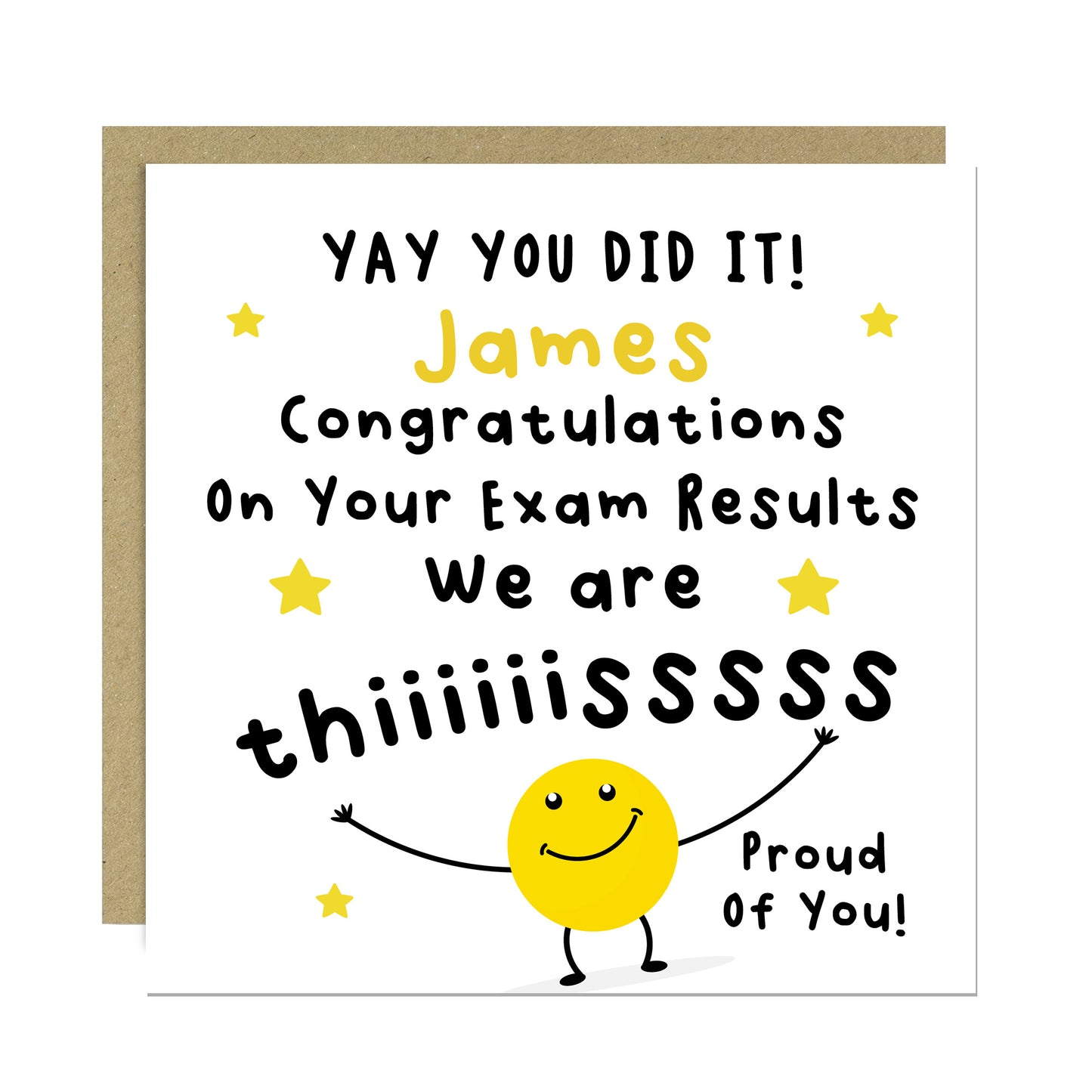Personalised Congratulations Well Done Card Proud of You Card