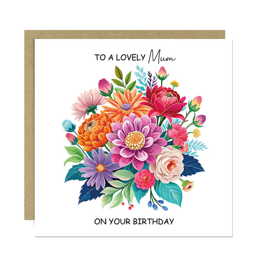 Birthday Card For Mum Lovely Mum On Birthday Mum Card From Son