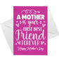 Mothers Day Card for Mum Best Friend Card For Mum On Mothers Day