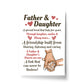 Father And Daughter A4 Framed Print Father's Day Gift For Dad