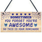 Birthday Gifts for Best Friend You Are Awesome Hanging Sign