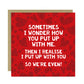 Funny Anniversary Card Wedding Anniversary Card Put Up With