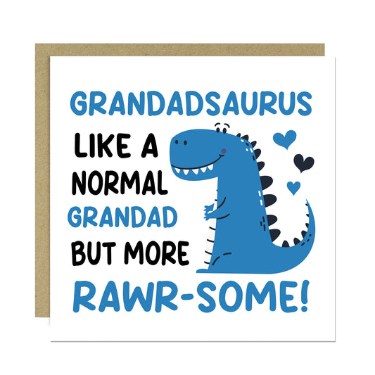 Birthday Card For Grandad Kraft Envelope Rawrsome Grandad Card