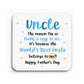 Gifts For Uncle UNCLE COASTER Uncle Birthday Gift For Christmas