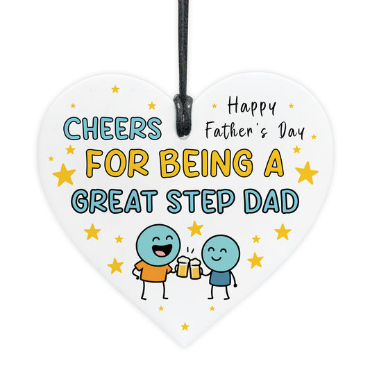 Cheers For Being A Great Step Dad Funny Fathers Day Gift