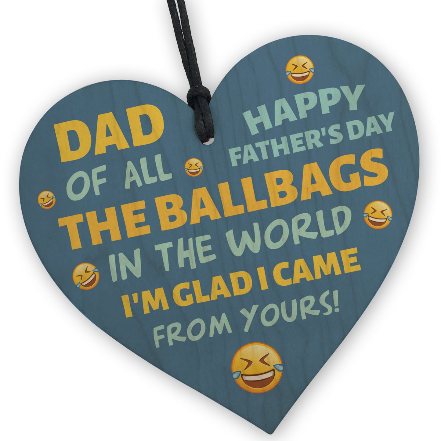 Novelty Fathers Day Joke Gift For Dad Funny Dad Gift Wood Heart