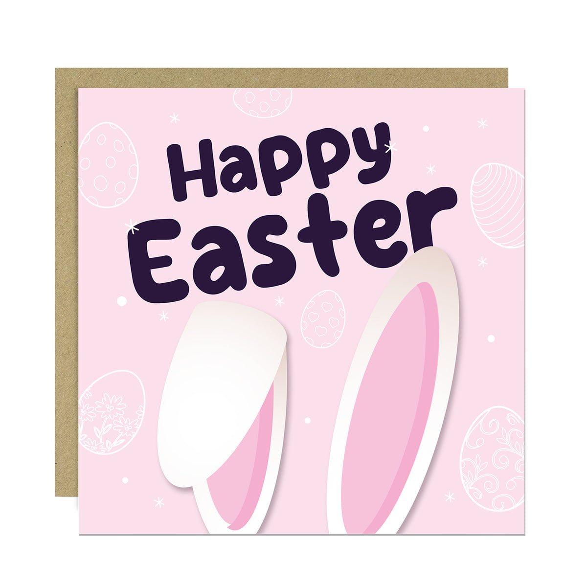 Happy Easter Card, Bunny Ears Easter Card, Card For Easter