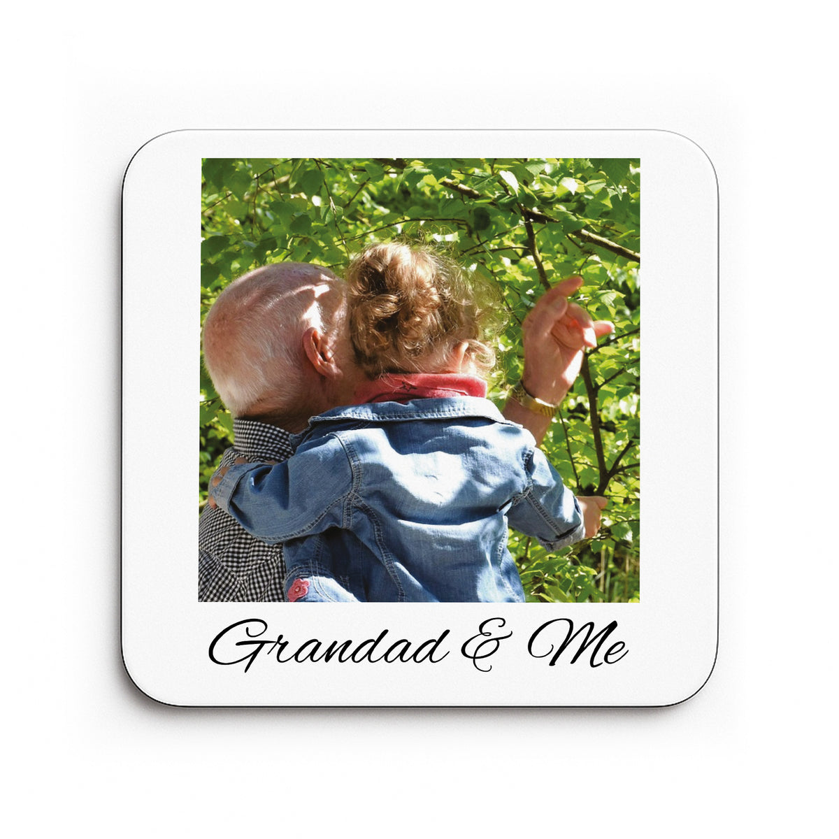 Personalised Grandad Gift Grandad And Me Photo Coaster Gift