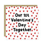 Boyfriend 1st Valentines Card 14x14 Card With Kraft Envelope