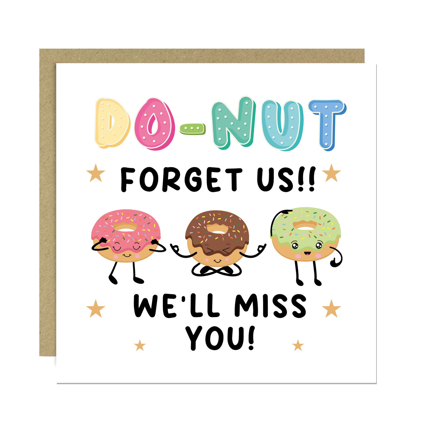 DONUT FORGET US WE WILL MISS YOU Card For Colleague Leaving Job