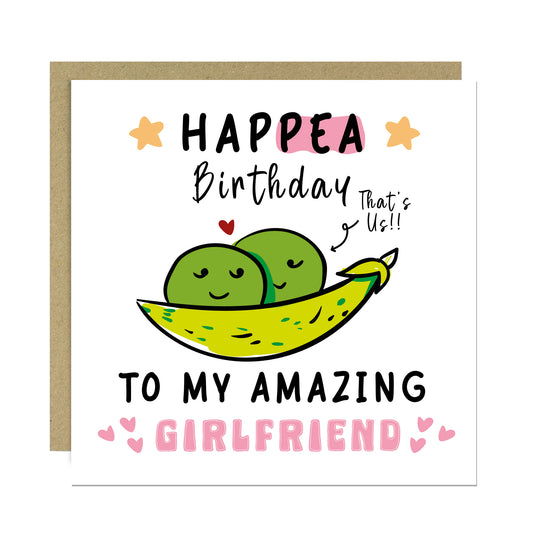 Funny Happy Birthday Card For Girlfriend With Kraft Envelope