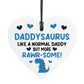 Funny Daddy Gifts Daddysaurus Plaque From Daughter Son Birthday
