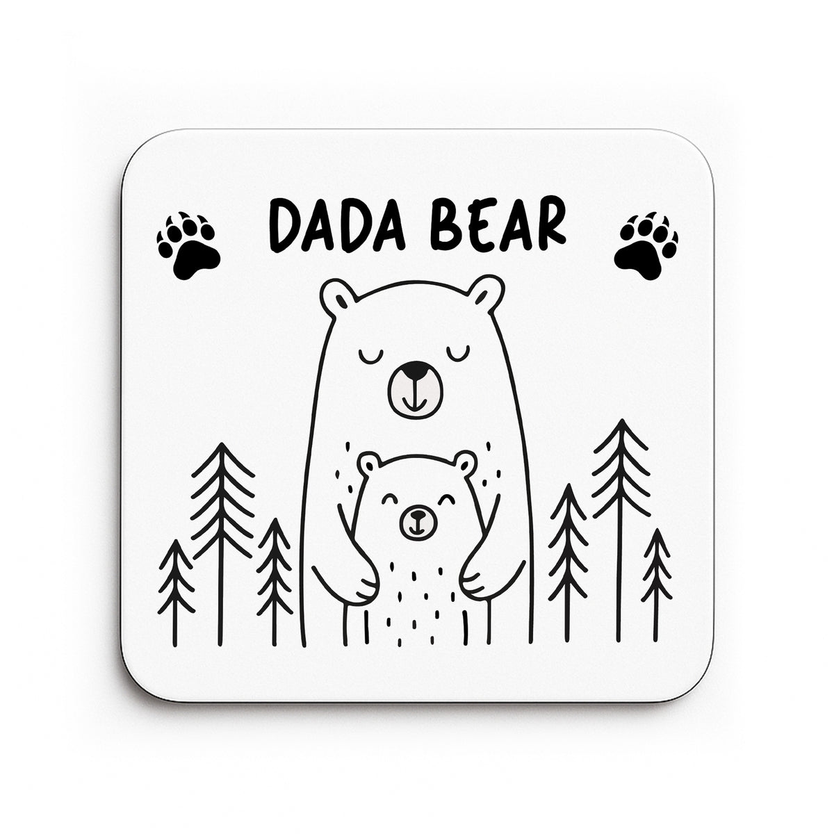 Dada Bear Coaster Gift For Dad From Daughter Son Birthday Father
