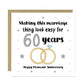 60th Wedding Anniversary Card For Husband Wife Couple