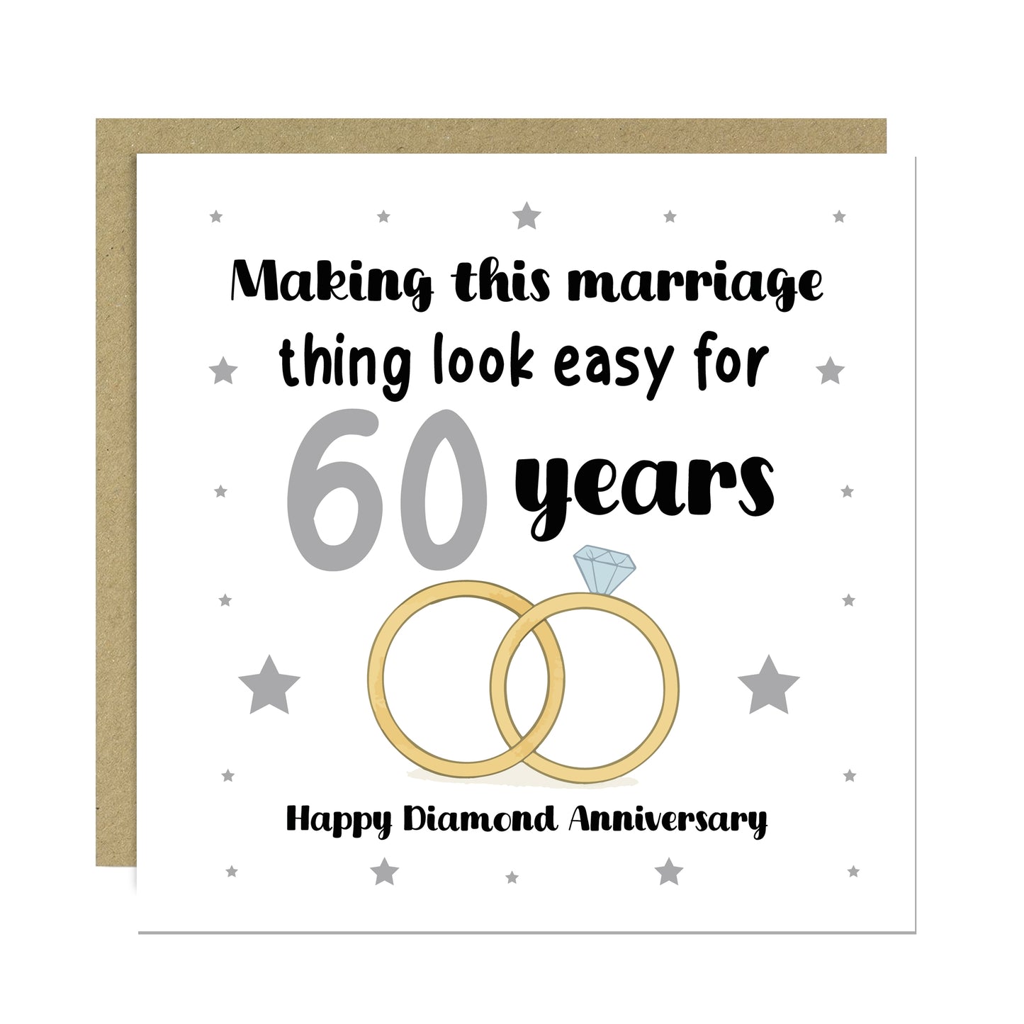 60th Wedding Anniversary Card For Husband Wife Couple