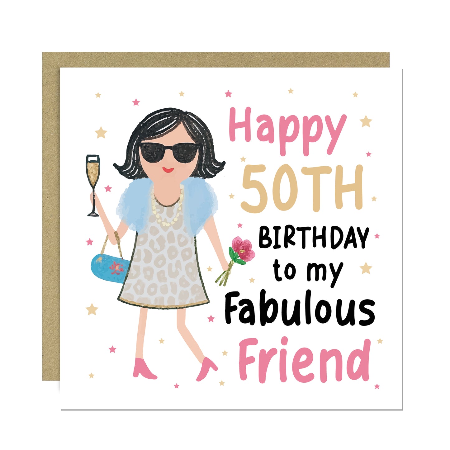 50th Birthday Card For Fabulous Friend Best Friend Card For 50th