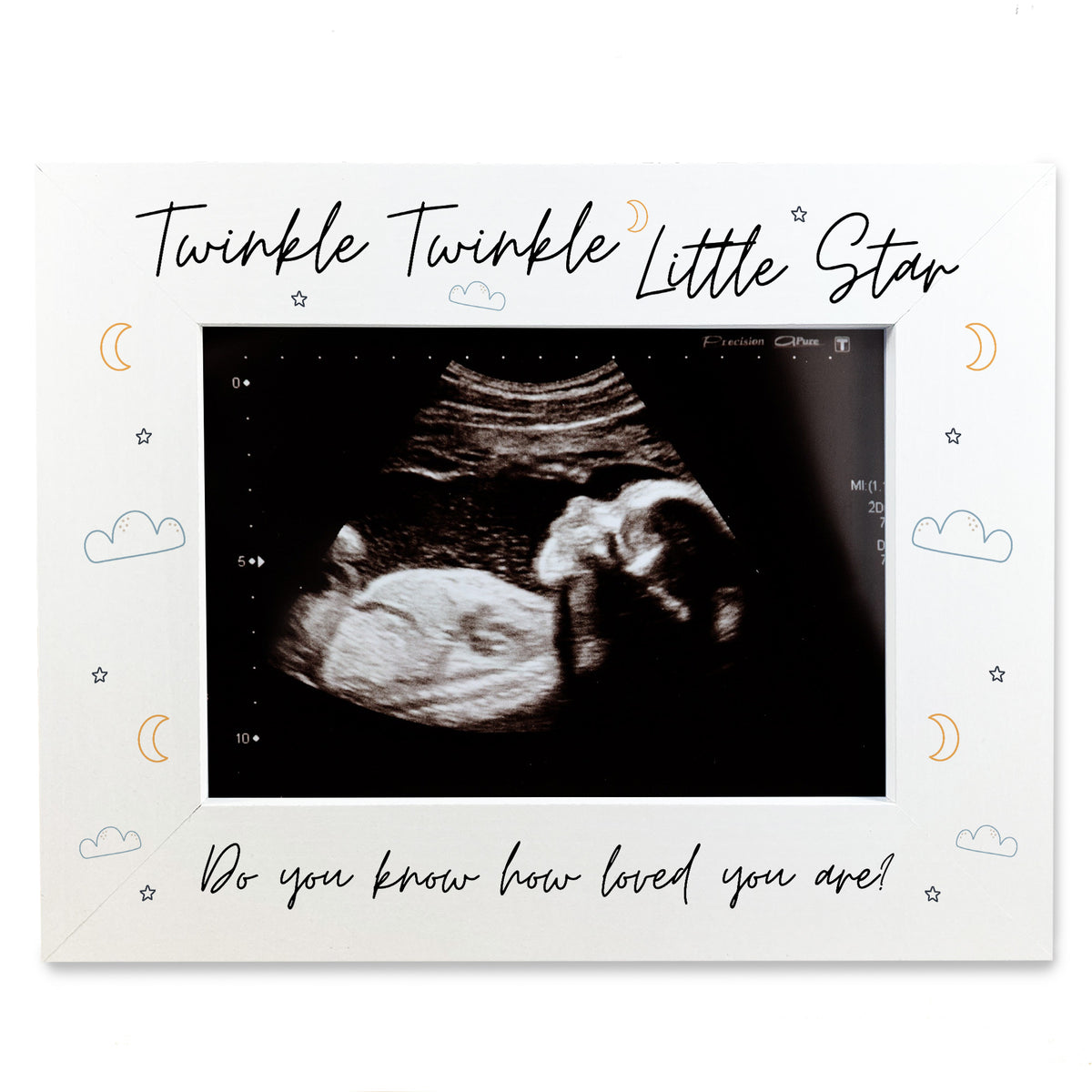 Pregnancy Gifts 7x5 White Frame Baby Scan Gift Daddy Mummy To Be