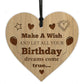 Birthday Dreams Come True Cute Inspirational Wooden Heart Gift