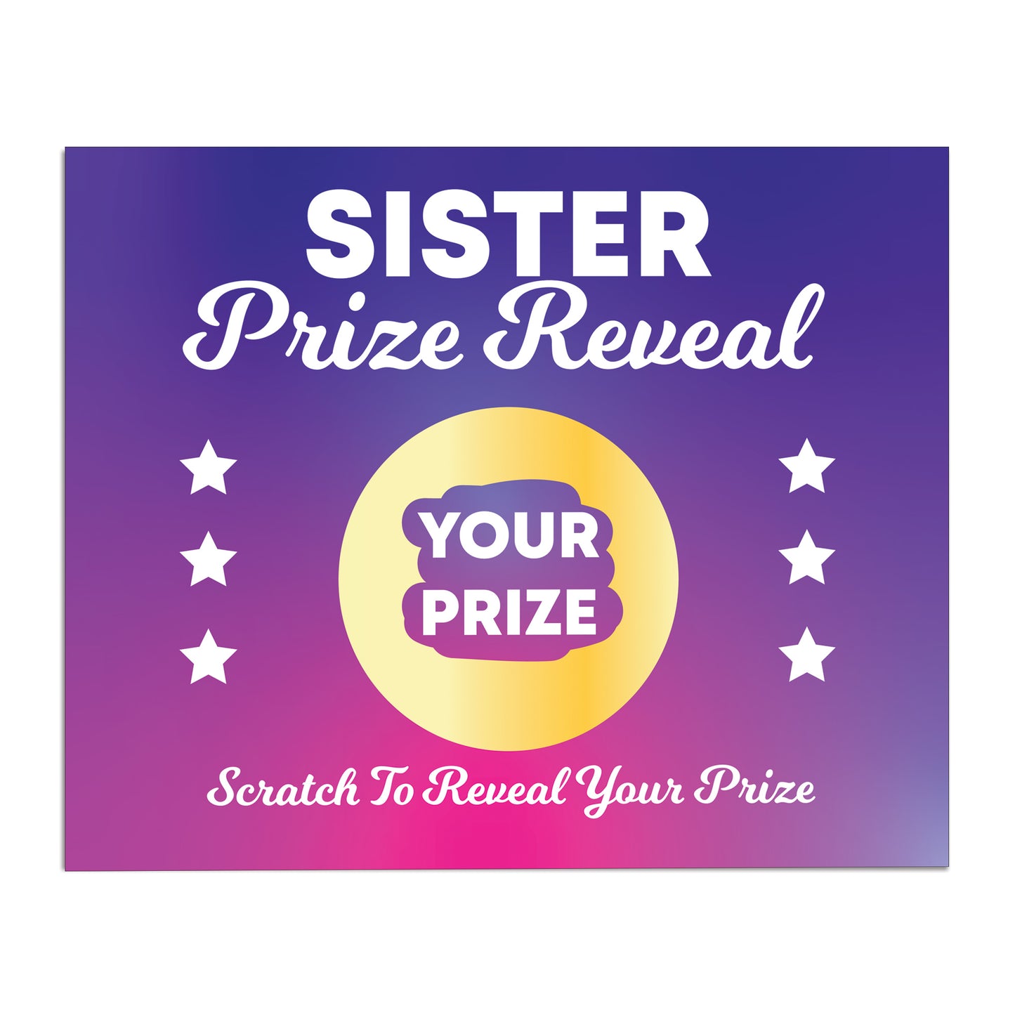 Sister Scratch Card Gift Reveal For Birthday Sister Card