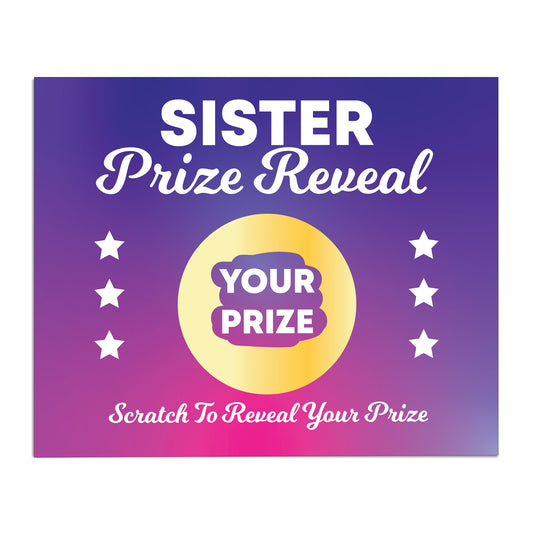 Sister Scratch Card Gift Reveal For Birthday Sister Card