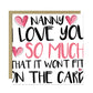 Card For Nanny Birthday With Envelope Included Mothers Day Cards