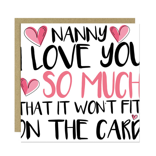 Card For Nanny Birthday With Envelope Included Mothers Day Cards