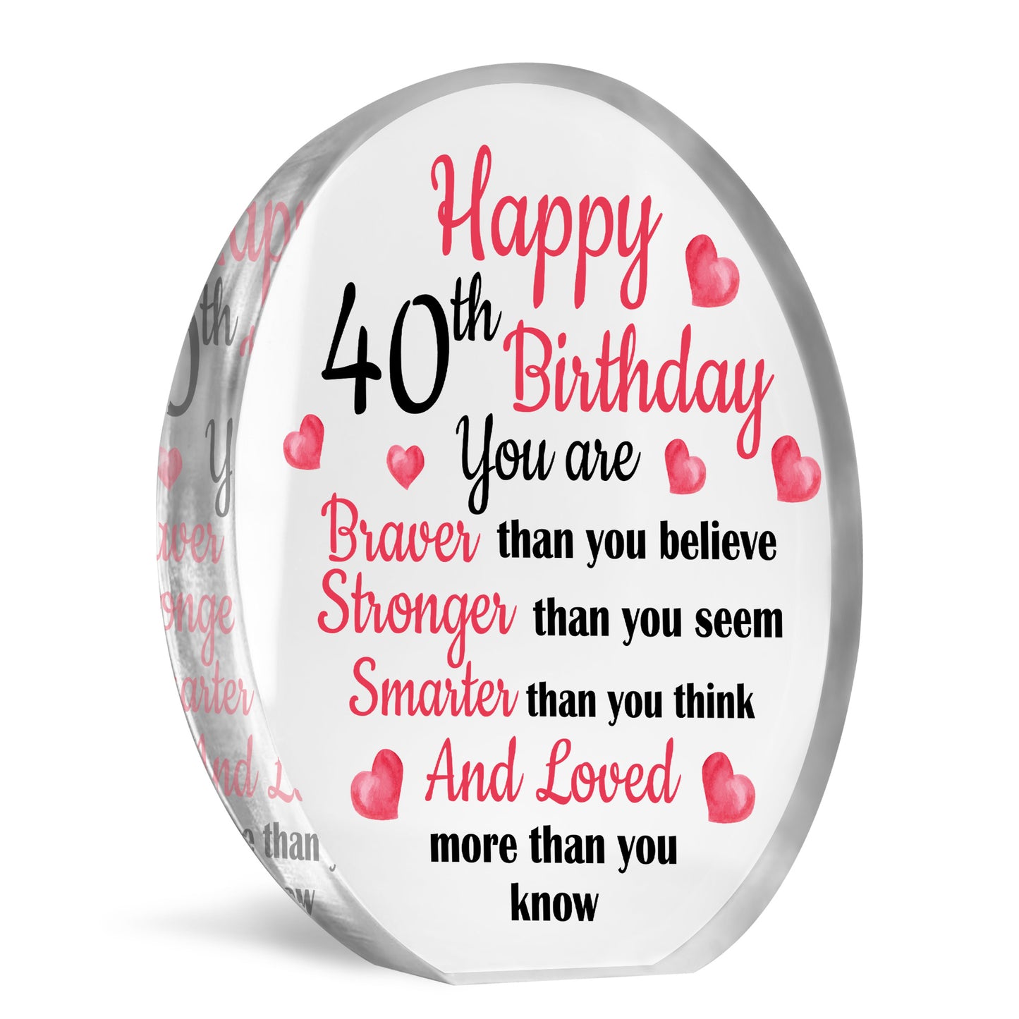 40th Birthday Gifts For Mum Daughter Auntie Niece Acrylic Plaque