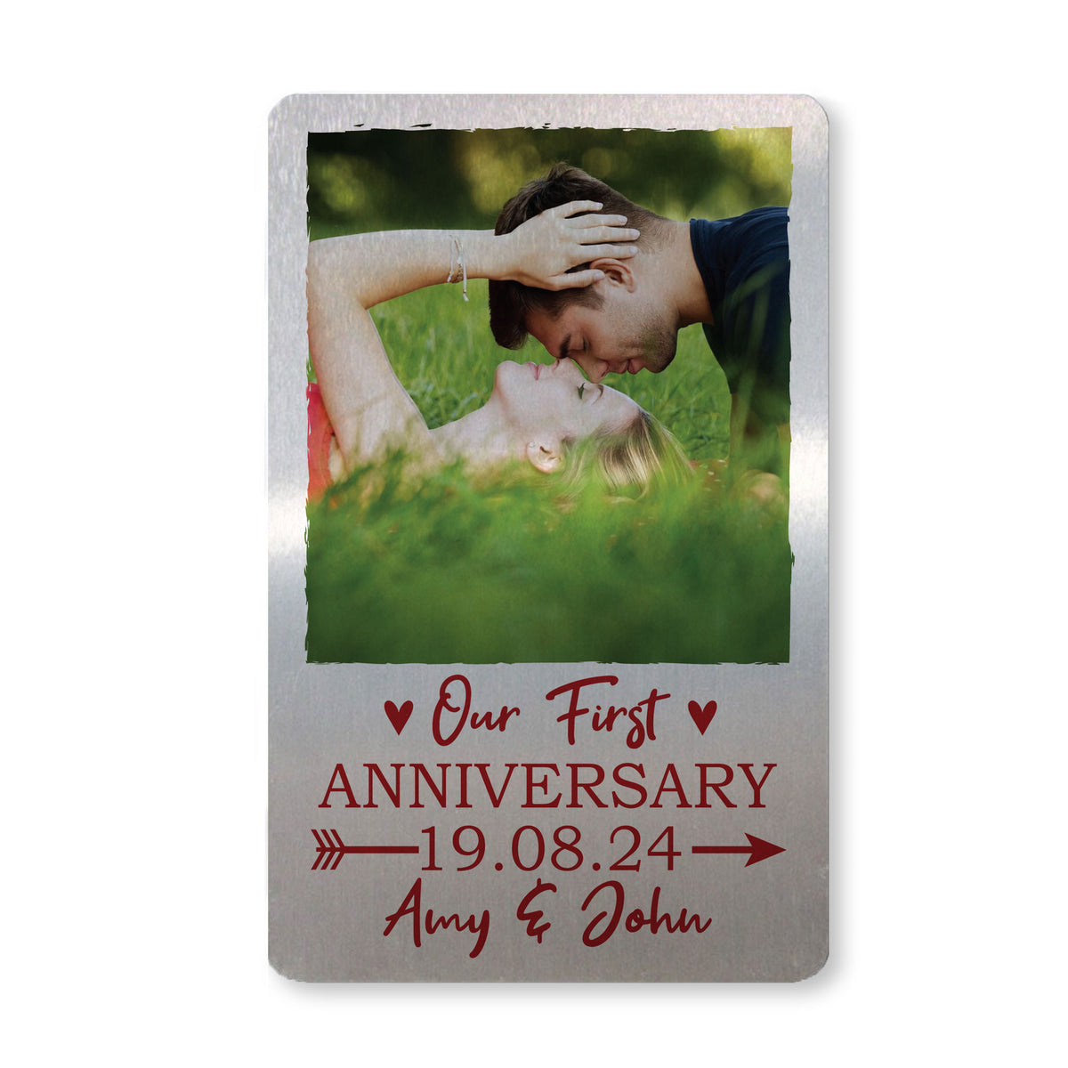 Personalised First 1st Anniversary Wallet Photo Gift For Him Her