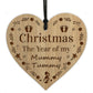 Christmas The Year Of The Mummy Tummy Hanging Heart New Mum