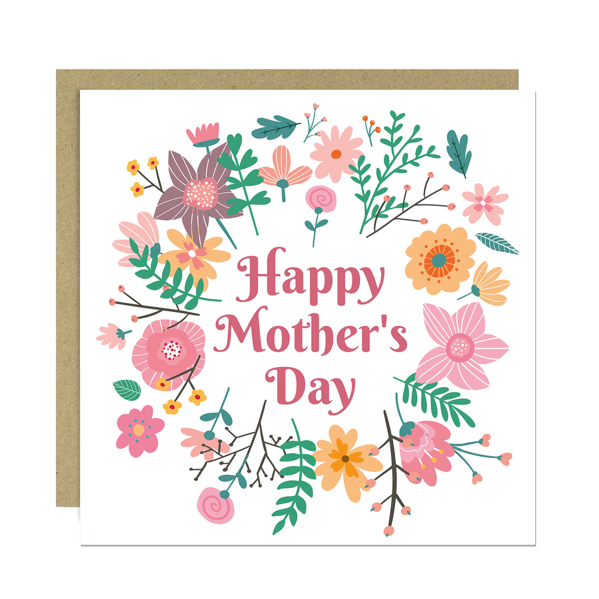 HAPPY MOTHERS DAY CARD Floral Mothers Day Card Nan Card Mum Card