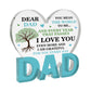 Dad Gifts For Dad Acrylic Heart Plaque 10cm x 10cm Dad Birthday