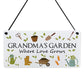 Grandmas Garden Sign For Outside Hanging Shed Plaque Yard