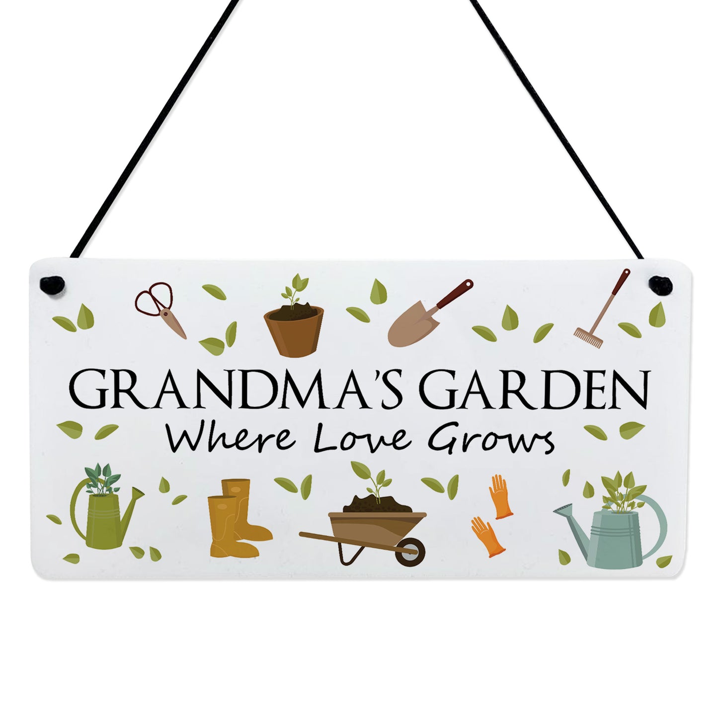 Grandmas Garden Sign For Outside Hanging Shed Plaque Yard