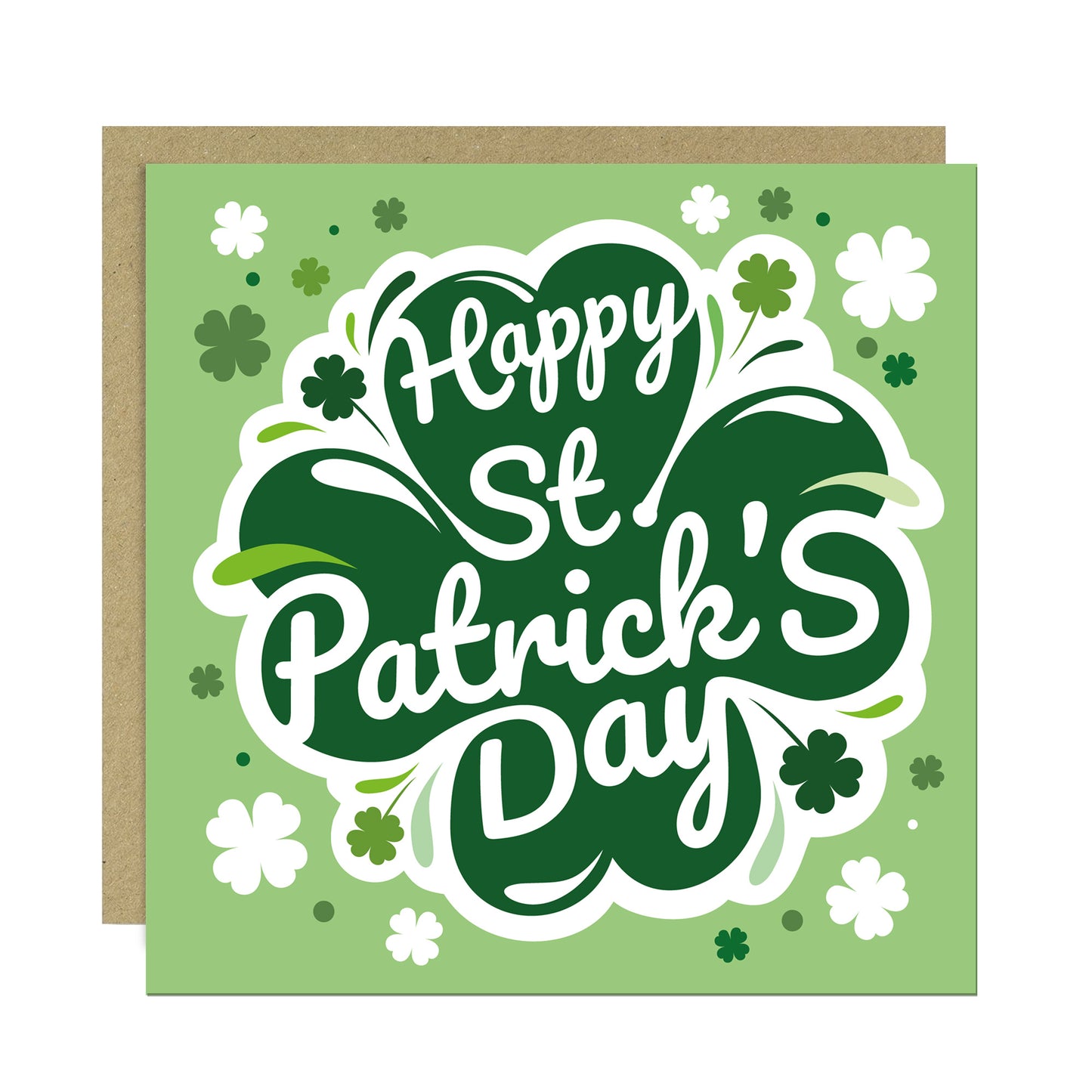 Happy St Patrick’s Day Card Irish Day Card With Shamrock