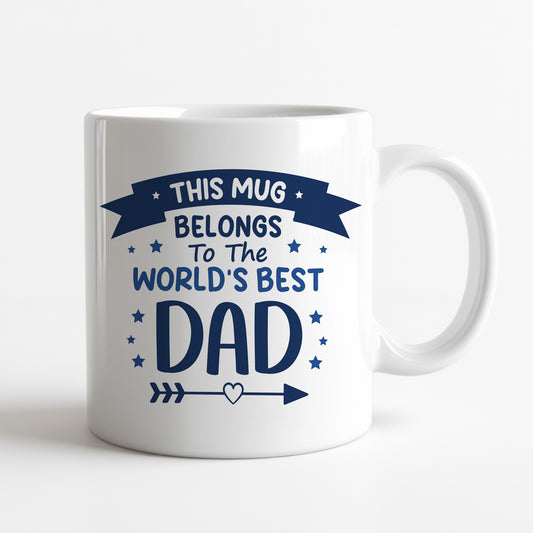 World's Best Dad Ceramic Coster Gift For Fathers Day Birthday