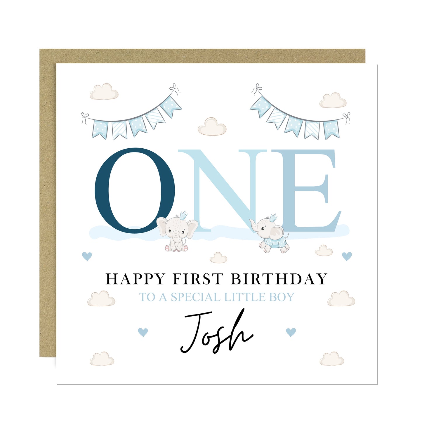 Personalised First Birthday Card For Special Little Boy Son