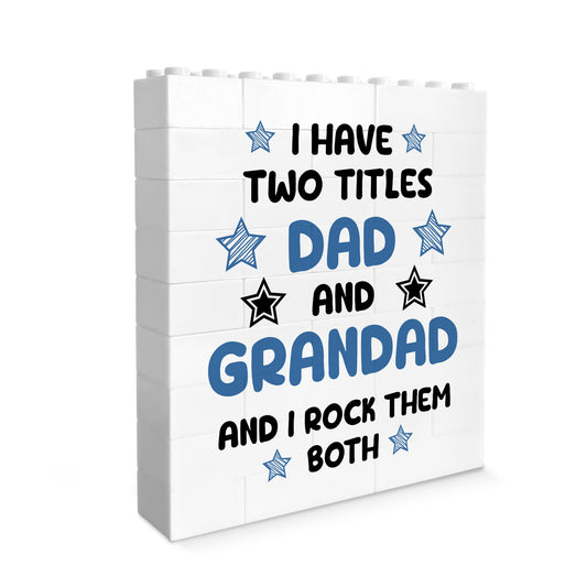 Funny Dad Grandad Gift For Fathers Day Birthday Building Block
